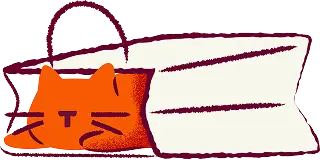 Cat playing inside a paper bag